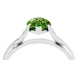 White gold Marquise Cut Peridot Solitaire Twist Band Prong Setting Ring_40