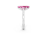 White gold Marquise Cut Pink Sapphire Solitaire Engagement Ring with Cathedral Setting and Four-Prong Mount_32