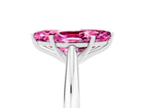 White gold Marquise Cut Pink Sapphire Solitaire Engagement Ring with Cathedral Setting and Four-Prong Mount_89