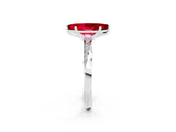White gold Marquise Cut Ruby Engagement Ring with Side Stone Accents and Four-Prong Setting_29