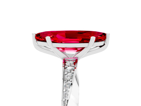 White gold Marquise Cut Ruby Engagement Ring with Side Stone Accents and Four-Prong Setting_32