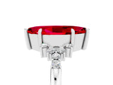 White gold Marquise Cut Ruby Ring with Side Stones and Four-Prong Setting_41