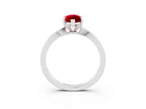 White gold Marquise Cut Ruby Solitaire Engagement Ring with Classic Band and Four-Prong Setting_27