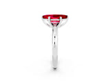 White gold Marquise Cut Ruby Solitaire Engagement Ring with Round Band and Four-Prong Setting_2