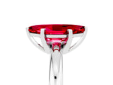 White gold Marquise Cut Ruby Solitaire Engagement Ring with Round Band and Four-Prong Setting_5