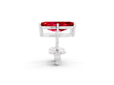 White gold Marquise Cut Ruby Stud Earrings_44