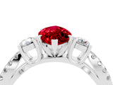 White gold Marquise Cut Ruby Three-Stone Ring with Pavé Split Shank and Four-Prong Setting_16