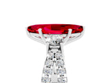 White gold Marquise Cut Ruby Three-Stone Ring with Pavé Split Shank and Four-Prong Setting_17
