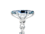 White gold Marquise Cut Solitaire Aquamarine Ring with Pave Band and Four-Prong Setting_5