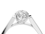 White gold Marquise Cut Solitaire Cathedral Diamond Engagement Ring with Channel-Set Band and Four-Prong Setting_7