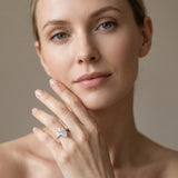 White gold Marquise Cut Solitaire Diamond Engagement Ring with Pave Band and Four-Prong Setting_14
