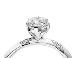 White gold Marquise Cut Solitaire Diamond Engagement Ring with Twisted Pave Band and Four-Prong Setting_11