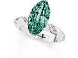 White gold Marquise Cut Solitaire Diamond Engagement Ring with Twisted Pave Band and Four-Prong Setting_1