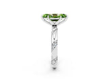 White gold Marquise Cut Solitaire Diamond Engagement Ring with Twisted Pave Band and Four-Prong Setting_2