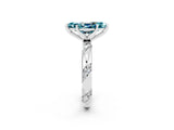 White gold Marquise Cut Solitaire Diamond Engagement Ring with Twisted Pave Band and Four-Prong Setting_2