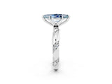 White gold Marquise Cut Solitaire Diamond Engagement Ring with Twisted Pave Band and Four-Prong Setting_2