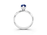 White gold Marquise Cut Solitaire Diamond Engagement Ring with Twisted Pave Band and Four-Prong Setting_3