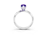 White gold Marquise Cut Solitaire Diamond Engagement Ring with Twisted Pave Band and Four-Prong Setting_3