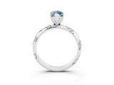 White gold Marquise Cut Solitaire Diamond Engagement Ring with Twisted Pave Band and Four-Prong Setting_3