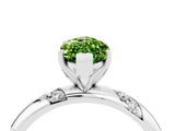 White gold Marquise Cut Solitaire Diamond Engagement Ring with Twisted Pave Band and Four-Prong Setting_4