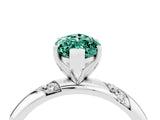 White gold Marquise Cut Solitaire Diamond Engagement Ring with Twisted Pave Band and Four-Prong Setting_4