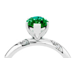 White gold Marquise Cut Solitaire Diamond Engagement Ring with Twisted Pave Band and Four-Prong Setting_4