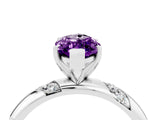 White gold Marquise Cut Solitaire Diamond Engagement Ring with Twisted Pave Band and Four-Prong Setting_4