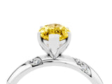 White gold Marquise Cut Solitaire Diamond Engagement Ring with Twisted Pave Band and Four-Prong Setting_4