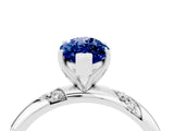 White gold Marquise Cut Solitaire Diamond Engagement Ring with Twisted Pave Band and Four-Prong Setting_4