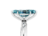 White gold Marquise Cut Solitaire Diamond Engagement Ring with Twisted Pave Band and Four-Prong Setting_5