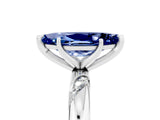 White gold Marquise Cut Solitaire Diamond Engagement Ring with Twisted Pave Band and Four-Prong Setting_5