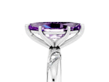 White gold Marquise Cut Solitaire Diamond Engagement Ring with Twisted Pave Band and Four-Prong Setting_5