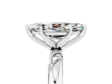 White gold Marquise Cut Solitaire Diamond Engagement Ring with Twisted Pave Band and Four-Prong Setting_5