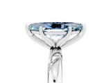 White gold Marquise Cut Solitaire Diamond Engagement Ring with Twisted Pave Band and Four-Prong Setting_5