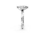 White gold Marquise Cut Solitaire Diamond Engagement Ring with Twisted Pave Band and Four-Prong Setting_9