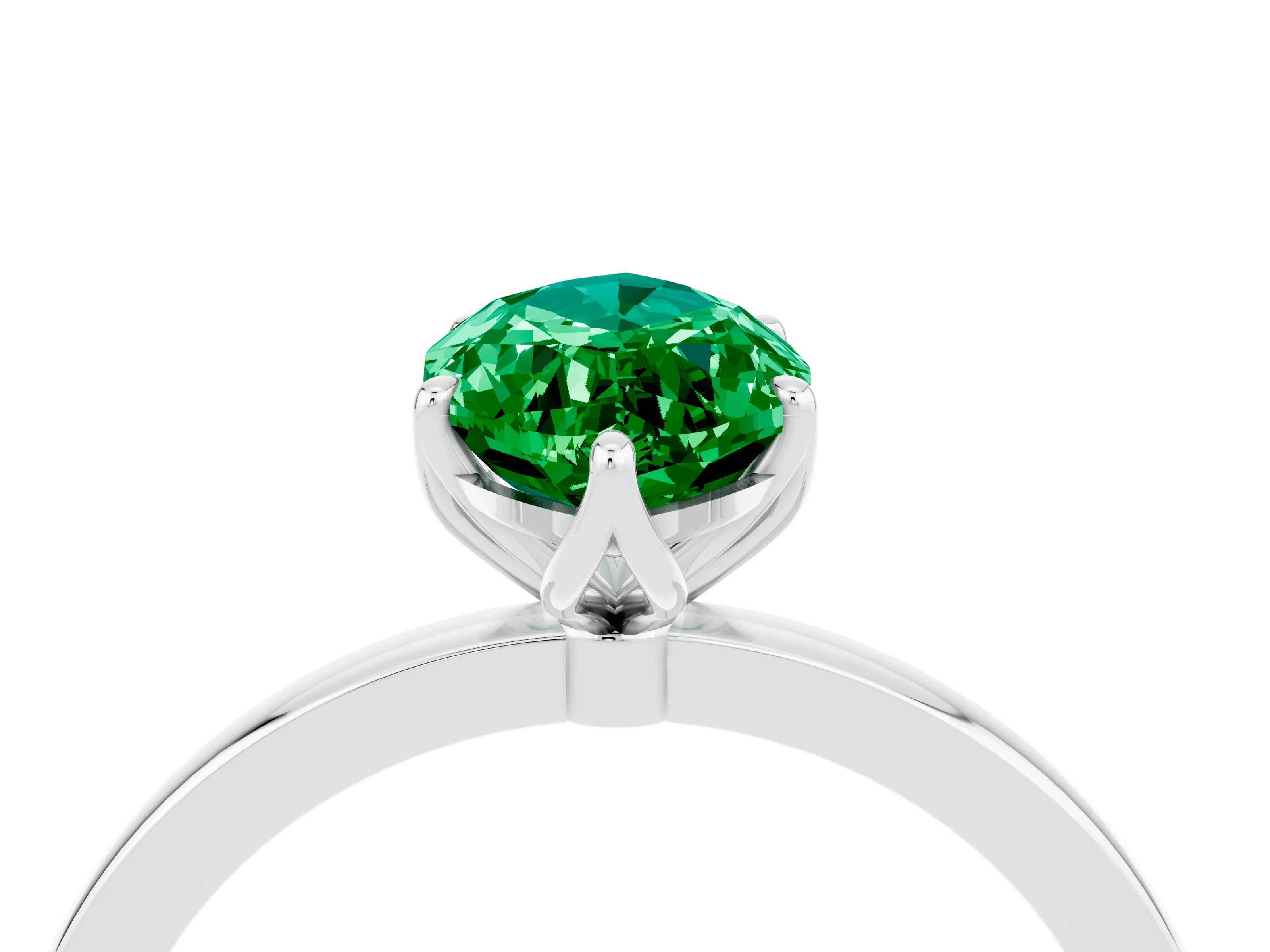 White gold Marquise Cut Solitaire Diamond Ring with Thin Band and Four-Prong Setting_4