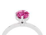White gold Marquise Cut Solitaire Diamond Ring with Thin Band and Four-Prong Setting_4