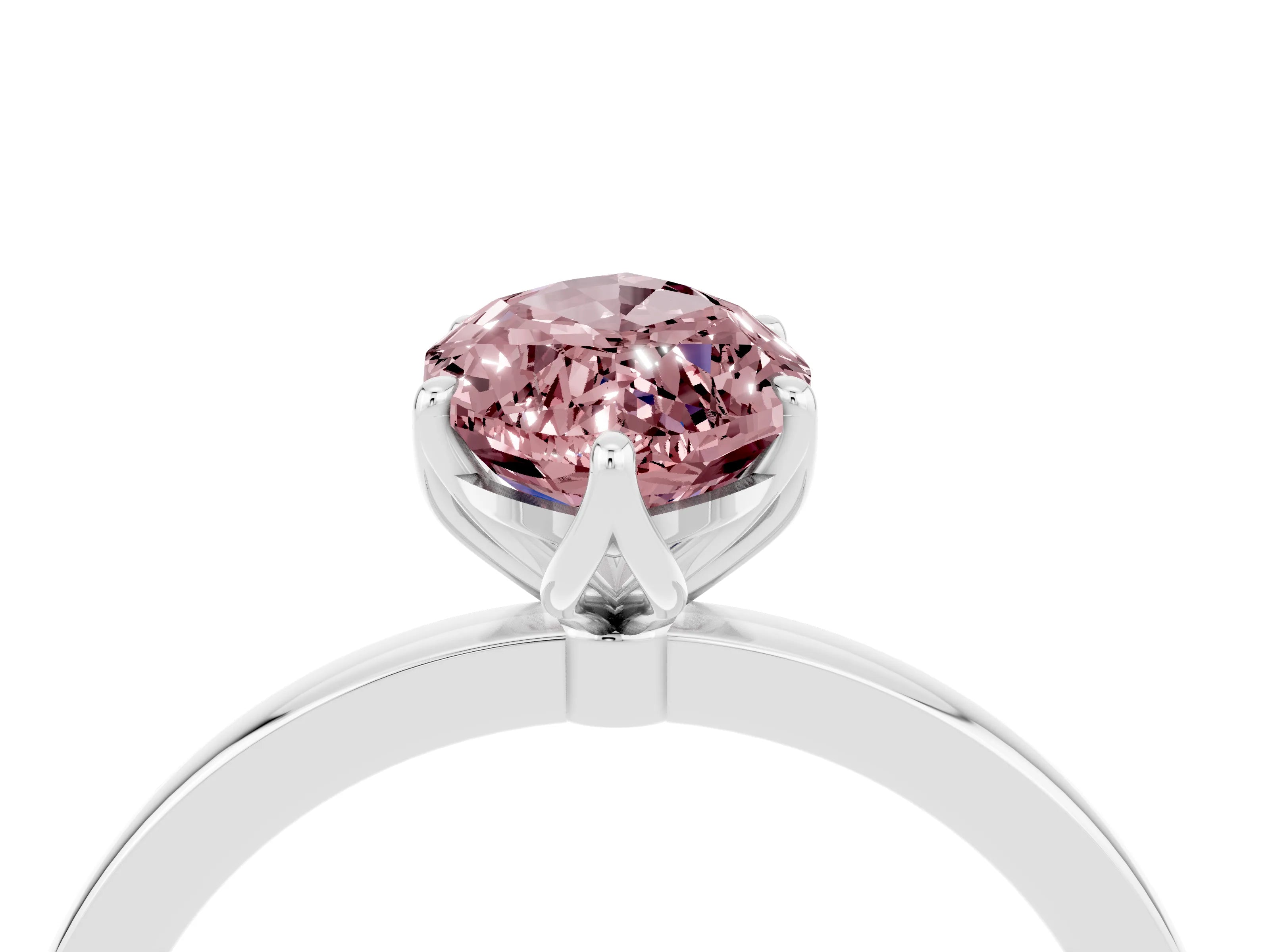 White gold Marquise Cut Solitaire Diamond Ring with Thin Band and Four-Prong Setting_4