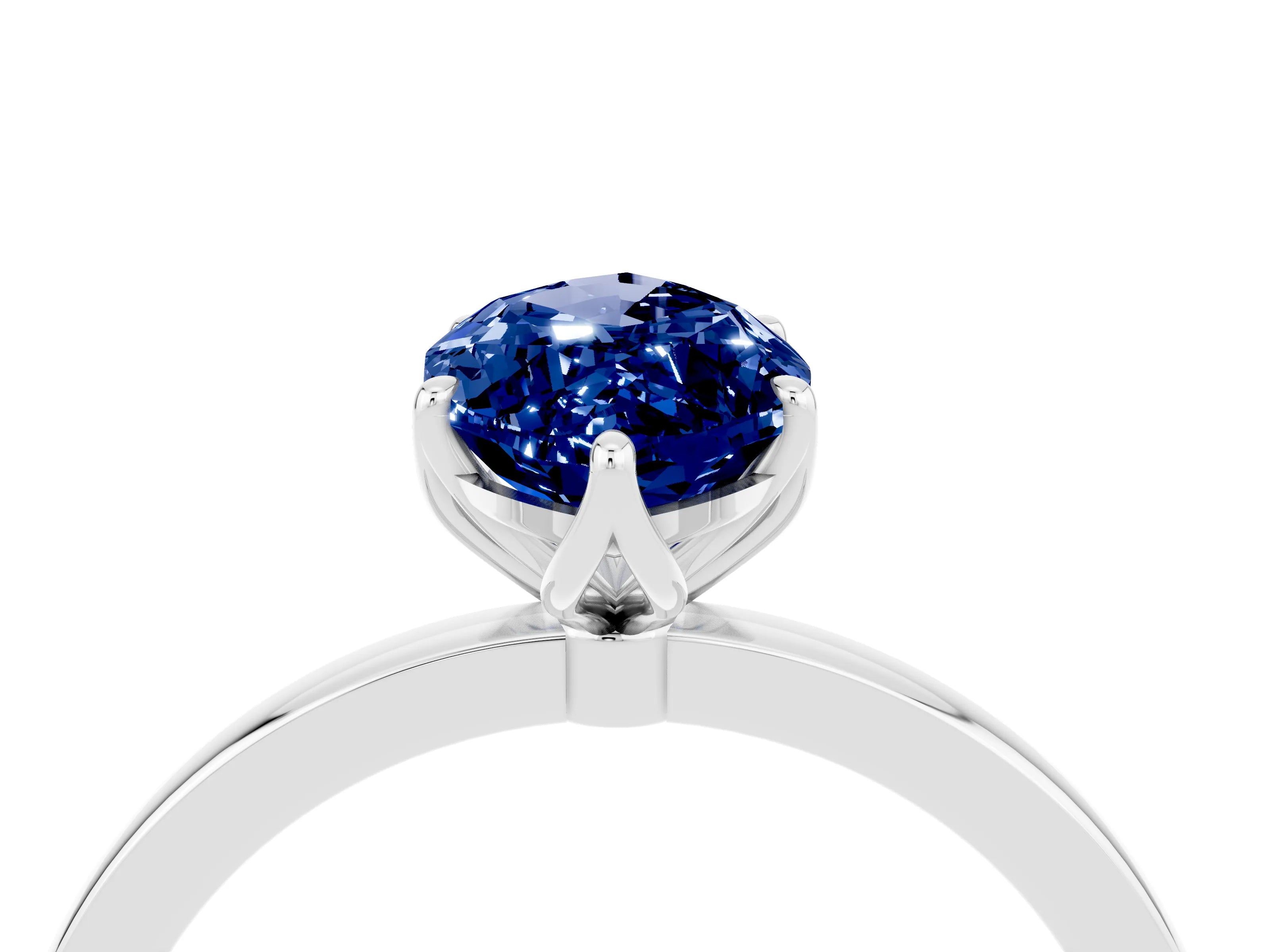 White gold Marquise Cut Solitaire Diamond Ring with Thin Band and Four-Prong Setting_4