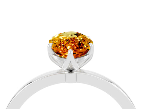 White gold Marquise Cut Solitaire Diamond Ring with Thin Band and Four-Prong Setting_4