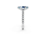White gold Marquise Cut Solitaire Diamond with Pavé Band and Four-Prong Setting_2