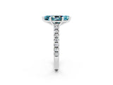 White gold Marquise Cut Solitaire Diamond with Pavé Band and Four-Prong Setting_2