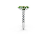 White gold Marquise Cut Solitaire Diamond with Pavé Band and Four-Prong Setting_2