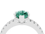 White gold Marquise Cut Solitaire Diamond with Pavé Band and Four-Prong Setting_4