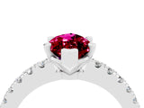 White gold Marquise Cut Solitaire Diamond with Pavé Band and Four-Prong Setting_4