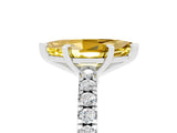 White gold Marquise Cut Solitaire Diamond with Pavé Band and Four-Prong Setting_5