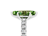 White gold Marquise Cut Solitaire Diamond with Pavé Band and Four-Prong Setting_5