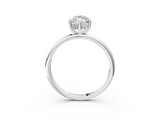 White gold Marquise Cut Solitaire Engagement Ring with Four-Prong Setting and Classic Band_36