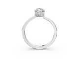 White gold Marquise Cut Solitaire Engagement Ring with Four-Prong Setting on a Classic Band_60