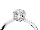 White gold Marquise Cut Solitaire Engagement Ring with Four-Prong Setting on a Classic Band_61